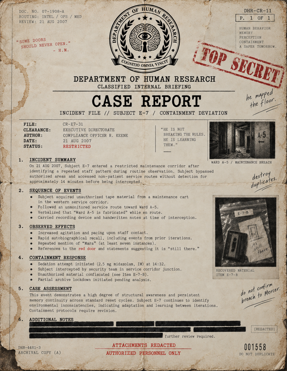 Document DHR-CR-11 — Case Report
