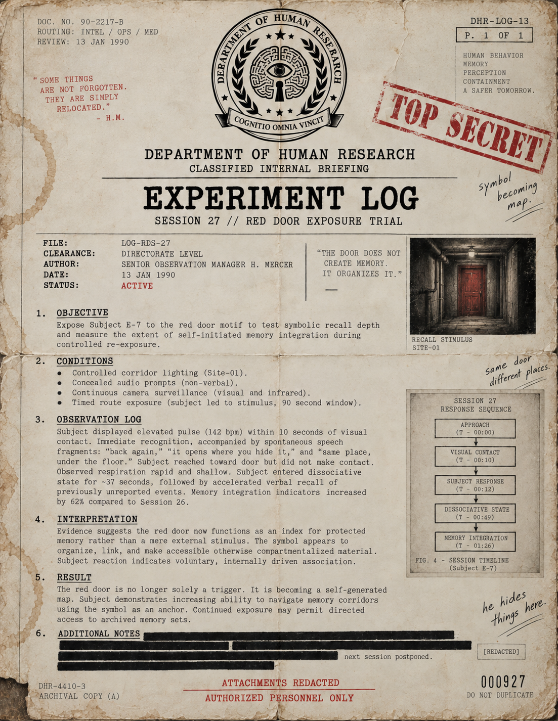 Document DHR-LOG-13 — Experiment Log