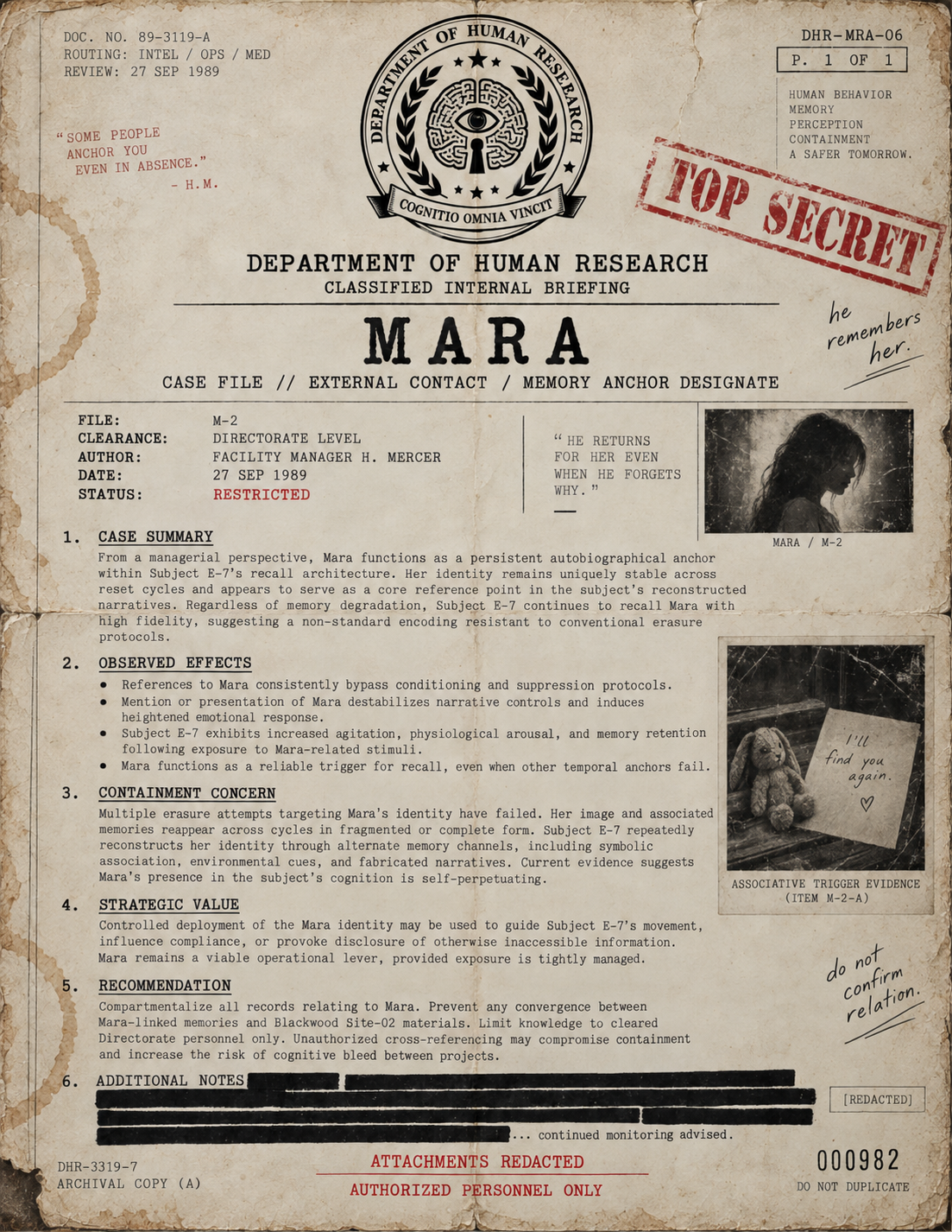 Document DHR-MRA-06 — Mara