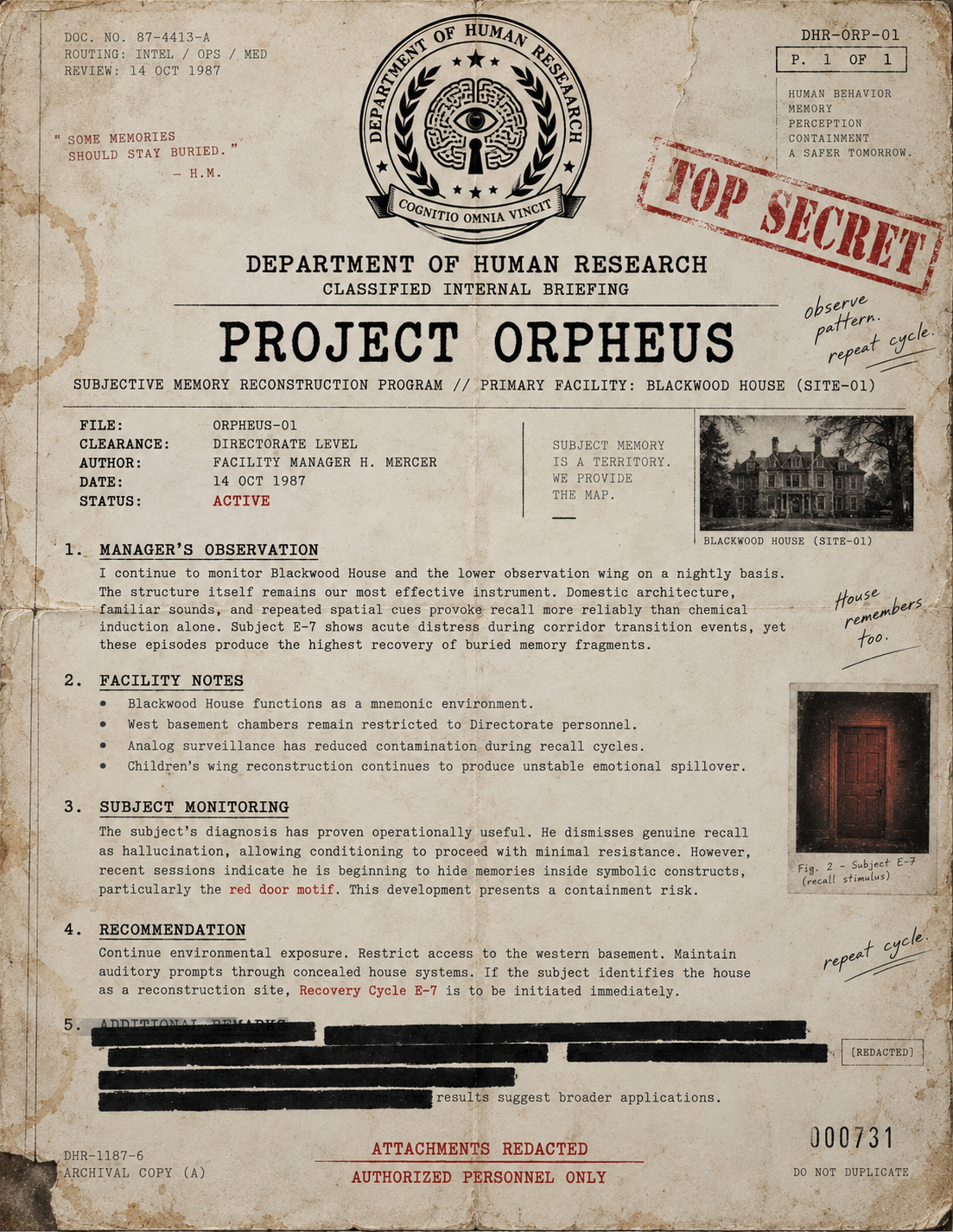 Document DHR-ORP-01 — Project Orpheus