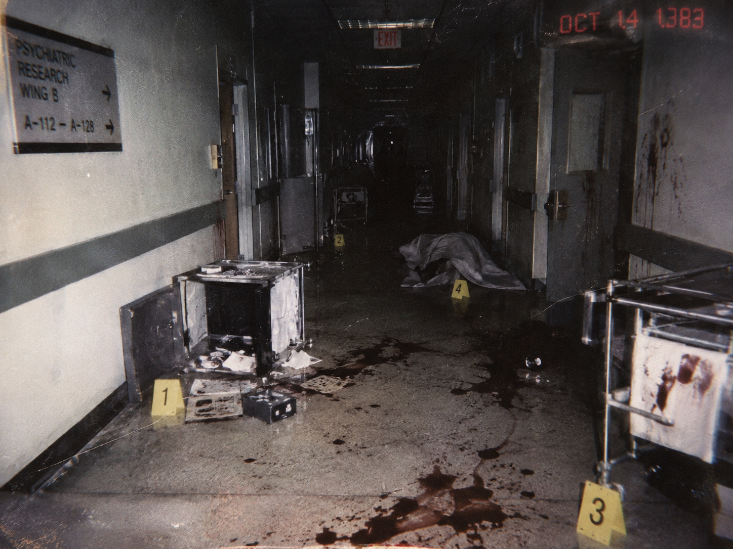 Surveillance view of Ward A-5 east corridor